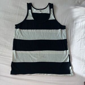 American Apparel Black and White Striped Tank Top